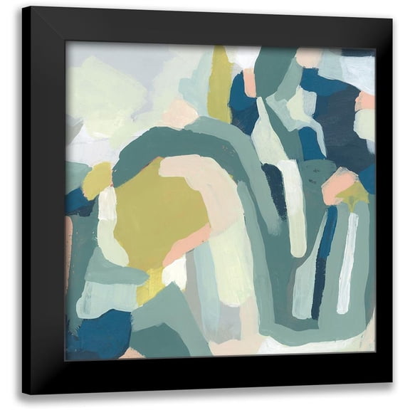 Vess, June Erica 12x12 Black Modern Framed Museum Art Print Titled - Field Map I