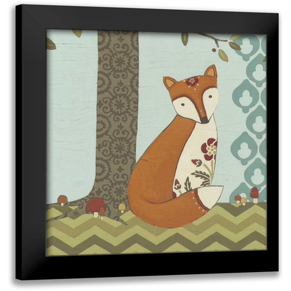 Vess, June Erica 12x12 Black Modern Framed Museum Art Print Titled - Forest Whimsy III