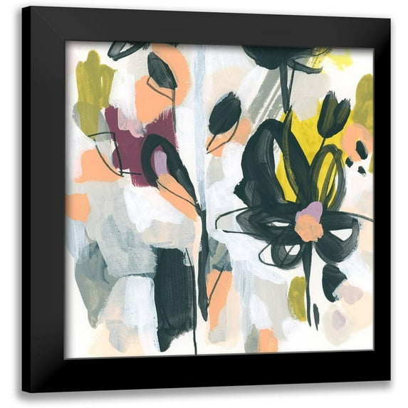 Vess, June Erica 12x12 Black Modern Framed Museum Art Print Titled - Garden Extraction VIII