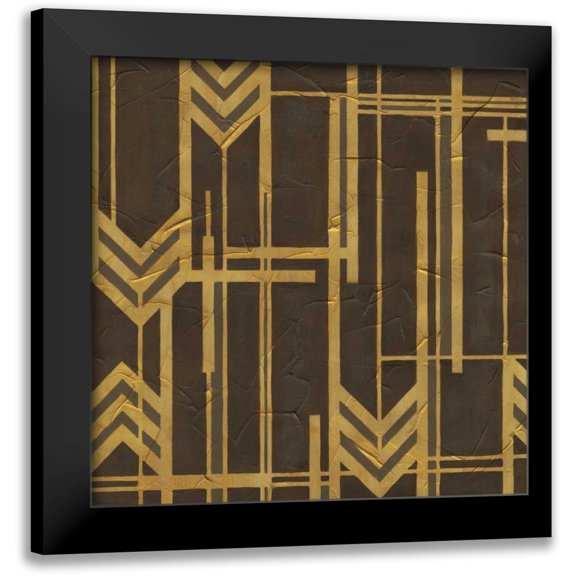 Vess, June Erica 12x12 Black Modern Framed Museum Art Print Titled - Gilded Deco II