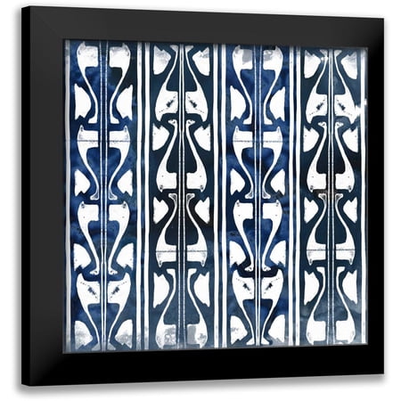 Vess, June Erica 12x12 Black Modern Framed Museum Art Print Titled - Indigo Impression VII