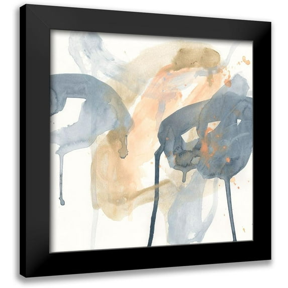 Vess, June Erica 12x12 Black Modern Framed Museum Art Print Titled - Liquid Blueprint VIII