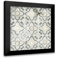 thumbnail image 1 of Vess, June Erica 12x12 Black Modern Framed Museum Art Print Titled - Marble Tile Design IV, 1 of 5