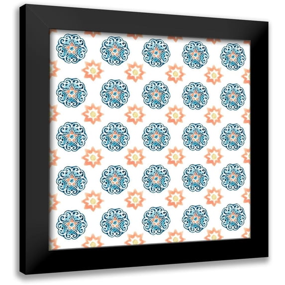 Vess, June Erica 12x12 Black Modern Framed Museum Art Print Titled - Medallion Medley Collection I