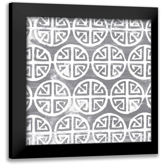 Vess, June Erica 12x12 Black Modern Framed Museum Art Print Titled - Monoprint Tile II