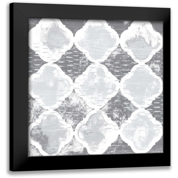 Vess, June Erica 12x12 Black Modern Framed Museum Art Print Titled - Monoprint Tile IV