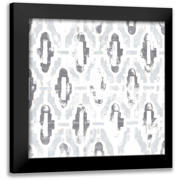 Vess, June Erica 12x12 Black Modern Framed Museum Art Print Titled - Monoprint Tile V