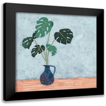 Vess, June Erica 12x12 Black Modern Framed Museum Art Print Titled - Parlor Monstera II