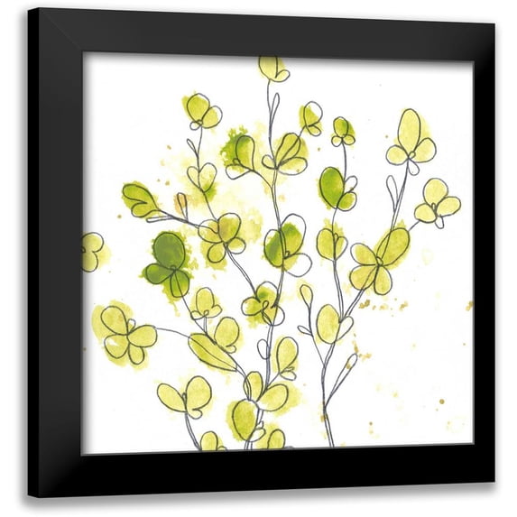 Vess, June Erica 12x12 Black Modern Framed Museum Art Print Titled - Posy Pop III