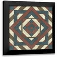 thumbnail image 1 of Vess, June Erica 12x12 Black Modern Framed Museum Art Print Titled - Quilt Motif IV, 1 of 5
