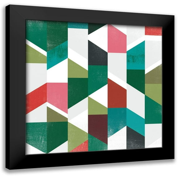 Vess, June Erica 12x12 Black Modern Framed Museum Art Print Titled - Rainbow Prism II