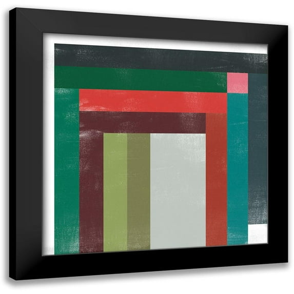 Vess, June Erica 12x12 Black Modern Framed Museum Art Print Titled - Rainbow Prism IV