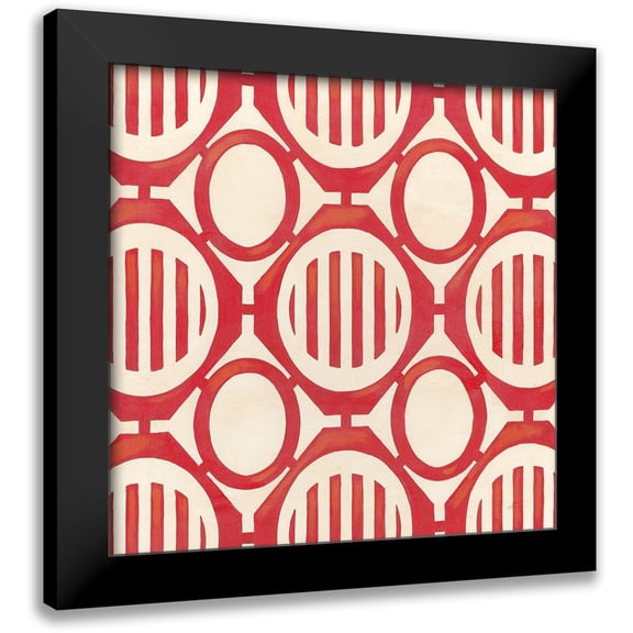 Vess, June Erica 12x12 Black Modern Framed Museum Art Print Titled - Retro Blockprint II