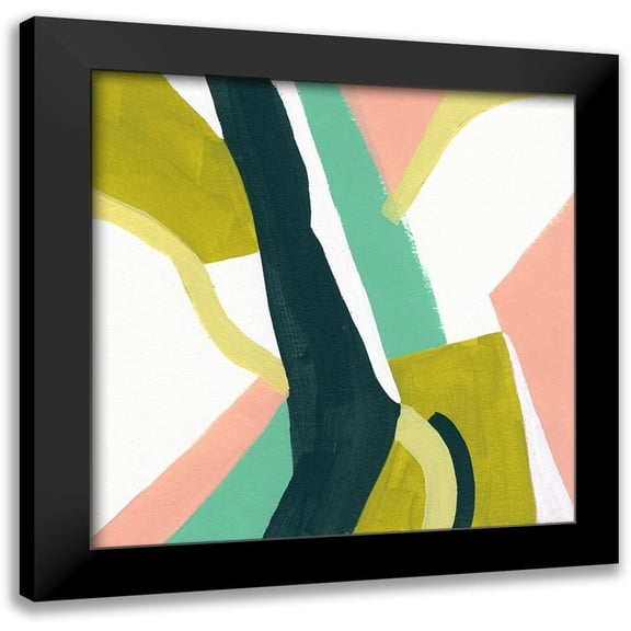 Vess, June Erica 12x12 Black Modern Framed Museum Art Print Titled - Ribbon Relief II