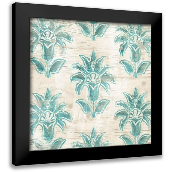 Vess, June Erica 12x12 Black Modern Framed Museum Art Print Titled - Serene Cerulean V