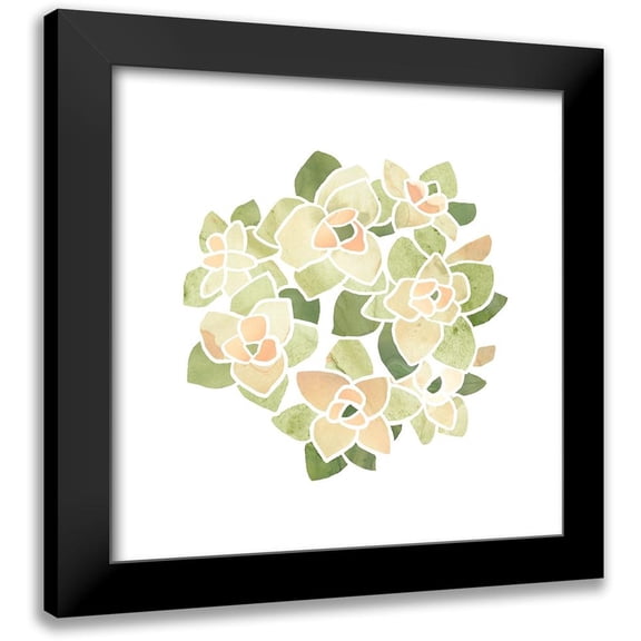 Vess, June Erica 12x12 Black Modern Framed Museum Art Print Titled - Succulent Cameo XII