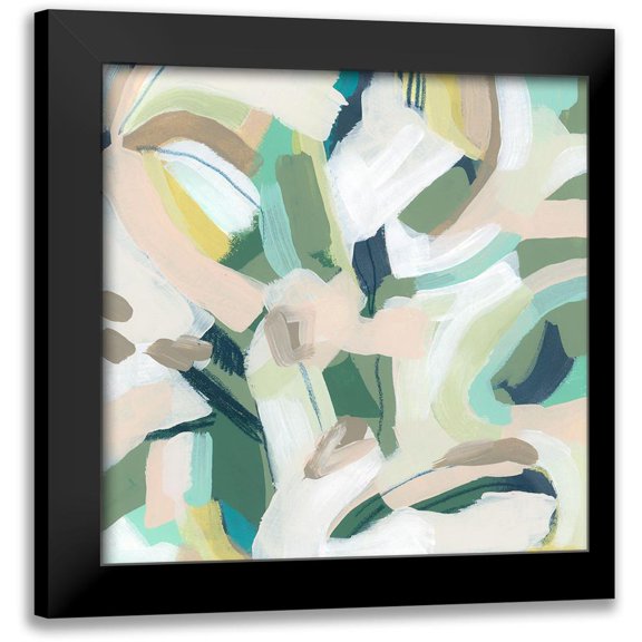 Vess, June Erica 12x12 Black Modern Framed Museum Art Print Titled - Verdant Matrix I
