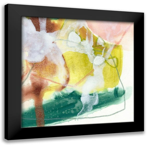 Vess, June Erica 12x12 Black Modern Framed Museum Art Print Titled - Verdigris Spring I