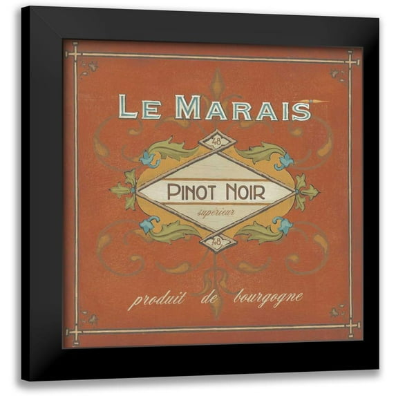 Vess, June Erica 12x12 Black Modern Framed Museum Art Print Titled - Vintage Wine Labels II