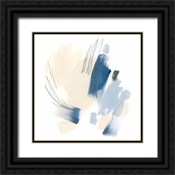 Vess, June Erica 12x12 Black Ornate Wood Framed with Double Matting Museum Art Print Titled - Blue Mark II