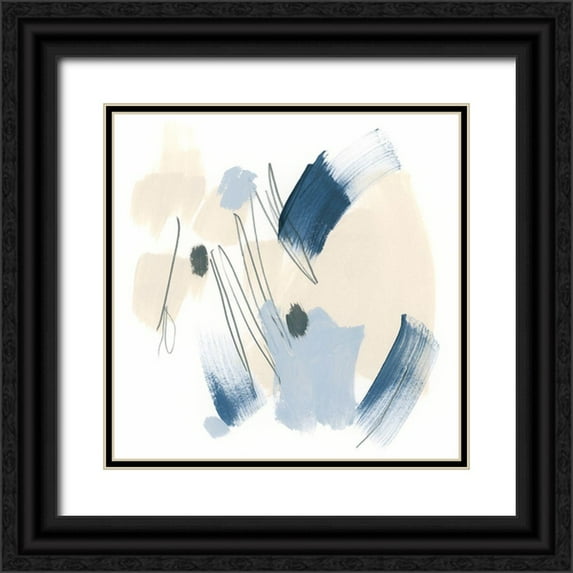 Vess, June Erica 12x12 Black Ornate Wood Framed with Double Matting Museum Art Print Titled - Blue Mark IV