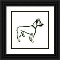 thumbnail image 1 of Vess, June Erica 12x12 Black Ornate Wood Framed with Double Matting Museum Art Print Titled - Canine Cameo IX, 1 of 4