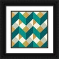 thumbnail image 1 of Vess, June Erica 12x12 Black Ornate Wood Framed with Double Matting Museum Art Print Titled - Chevron Illusion III, 1 of 4