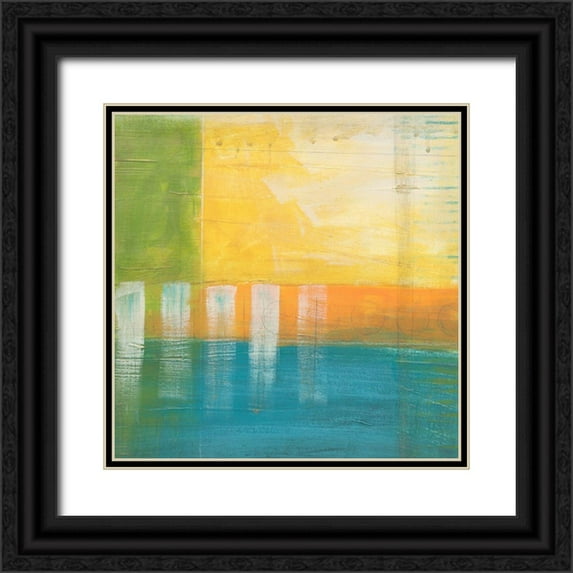 Vess, June Erica 12x12 Black Ornate Wood Framed with Double Matting Museum Art Print Titled - Citrus Fields I