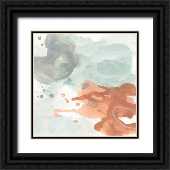 Vess, June Erica 12x12 Black Ornate Wood Framed with Double Matting Museum Art Print Titled - Clay Mist II