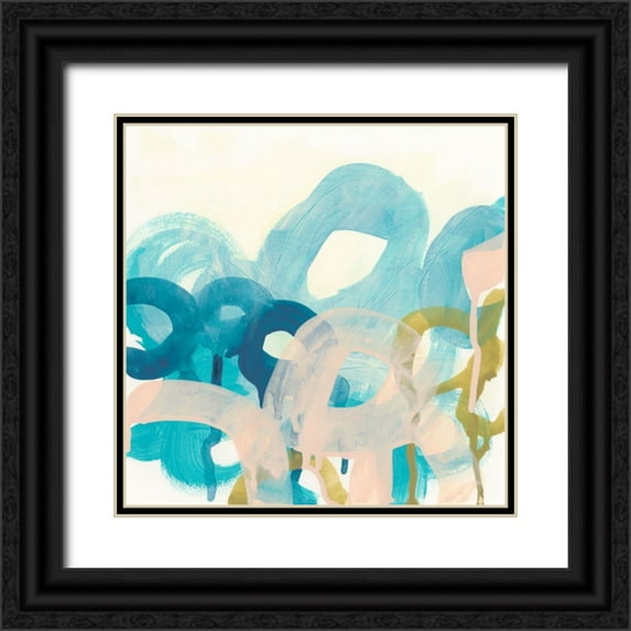Vess, June Erica 12x12 Black Ornate Wood Framed with Double Matting Museum Art Print Titled - Filament II