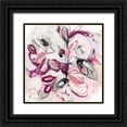 thumbnail image 1 of Vess, June Erica 12x12 Black Ornate Wood Framed with Double Matting Museum Art Print Titled - Fuchsia Floral I, 1 of 4