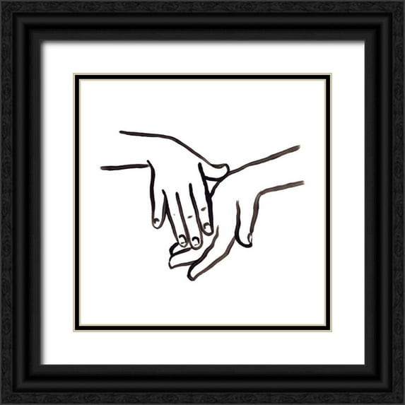 Vess, June Erica 12x12 Black Ornate Wood Framed with Double Matting Museum Art Print Titled - Hand Study III