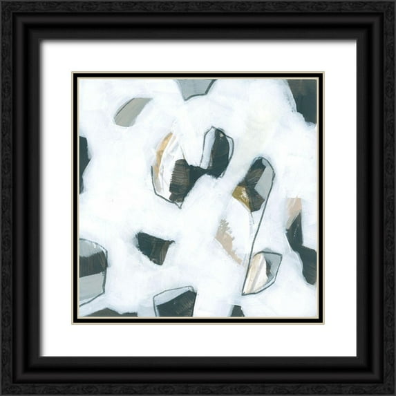 Vess, June Erica 12x12 Black Ornate Wood Framed with Double Matting Museum Art Print Titled - Marble Flecks IV