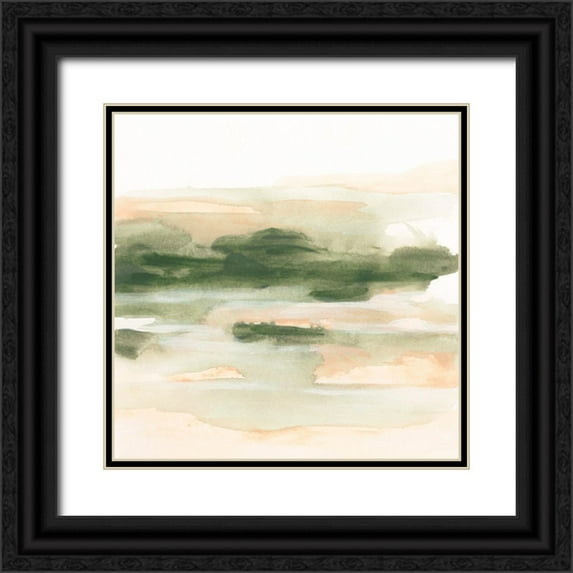 Vess, June Erica 12x12 Black Ornate Wood Framed with Double Matting Museum Art Print Titled - Marsh at Dusk II