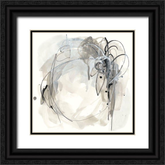 Vess, June Erica 12x12 Black Ornate Wood Framed with Double Matting Museum Art Print Titled - Monochrome Diaspora I