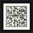 thumbnail image 1 of Vess, June Erica 12x12 Black Ornate Wood Framed with Double Matting Museum Art Print Titled - Parchment Brocade II, 1 of 4