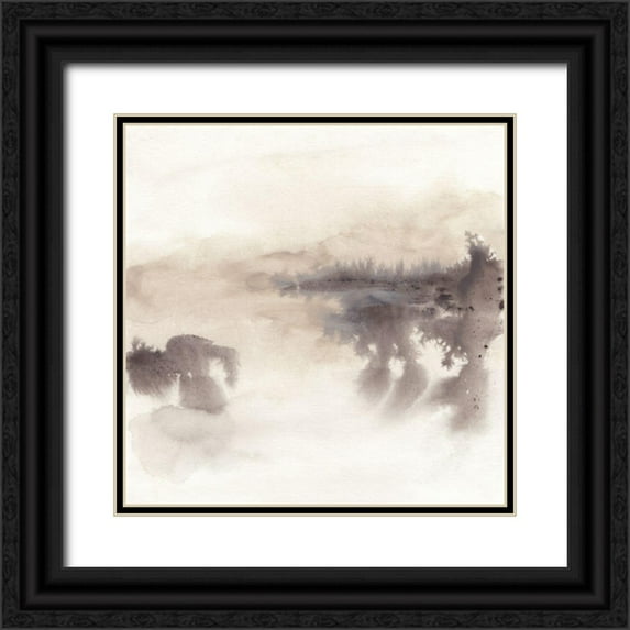 Vess, June Erica 12x12 Black Ornate Wood Framed with Double Matting Museum Art Print Titled - Shadowscape I