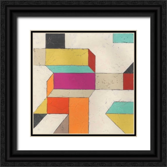 Vess, June Erica 12x12 Black Ornate Wood Framed with Double Matting Museum Art Print Titled - Tessellate I
