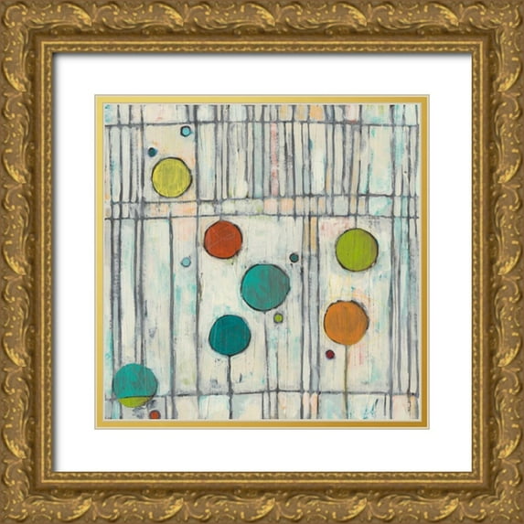 Vess, June Erica 12x12 Gold Ornate Wood Framed with Double Matting Museum Art Print Titled - Arpeggio IV