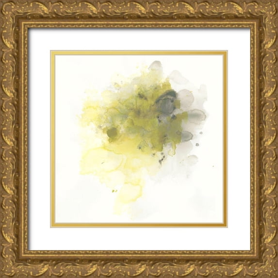 Vess, June Erica 12x12 Gold Ornate Wood Framed with Double Matting Museum Art Print Titled - Citron Cloud IV