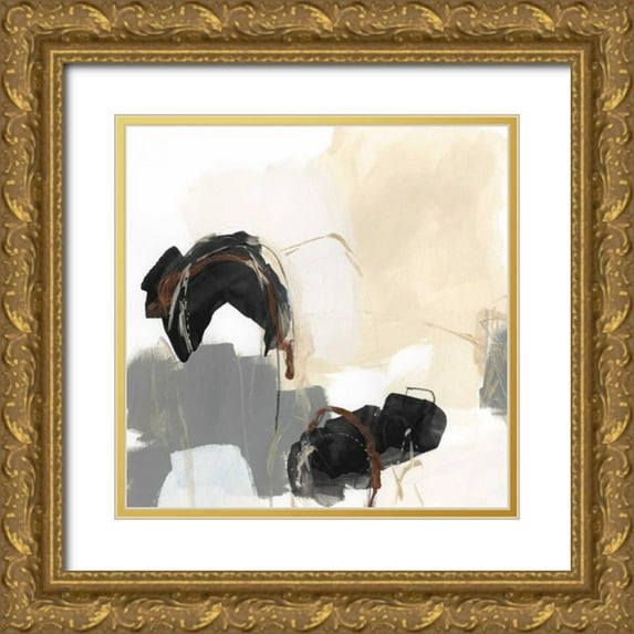 Vess, June Erica 12x12 Gold Ornate Wood Framed with Double Matting Museum Art Print Titled - Essential Gesture III