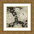 thumbnail image 1 of Vess, June Erica 12x12 Gold Ornate Wood Framed with Double Matting Museum Art Print Titled - Garden Noir I, 1 of 4