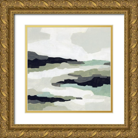 Vess, June Erica 12x12 Gold Ornate Wood Framed with Double Matting Museum Art Print Titled - Mint Mesa II