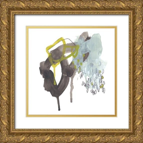 Vess, June Erica 12x12 Gold Ornate Wood Framed with Double Matting Museum Art Print Titled - Moon Drop III