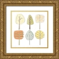thumbnail image 1 of Vess, June Erica 12x12 Gold Ornate Wood Framed with Double Matting Museum Art Print Titled - Pattern Grove I, 1 of 4