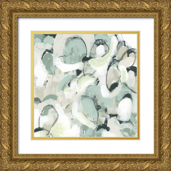 Vess, June Erica 12x12 Gold Ornate Wood Framed with Double Matting Museum Art Print Titled - Sage Scales I