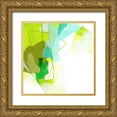 thumbnail image 1 of Vess, June Erica 12x12 Gold Ornate Wood Framed with Double Matting Museum Art Print Titled - Seaglass Curio IV, 1 of 4