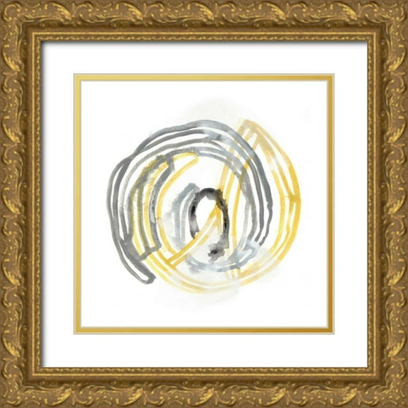 Vess, June Erica 12x12 Gold Ornate Wood Framed with Double Matting Museum Art Print Titled - String Orbit III