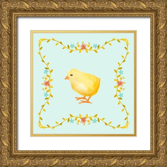Vess, June Erica 12x12 Gold Ornate Wood Framed with Double Matting Museum Art Print Titled - Sweet Easter Collection F