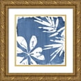 thumbnail image 1 of Vess, June Erica 12x12 Gold Ornate Wood Framed with Double Matting Museum Art Print Titled - Tropical Indigo Impressions III, 1 of 4